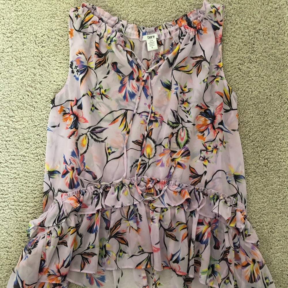 Bar III Flowy Sheer Tank